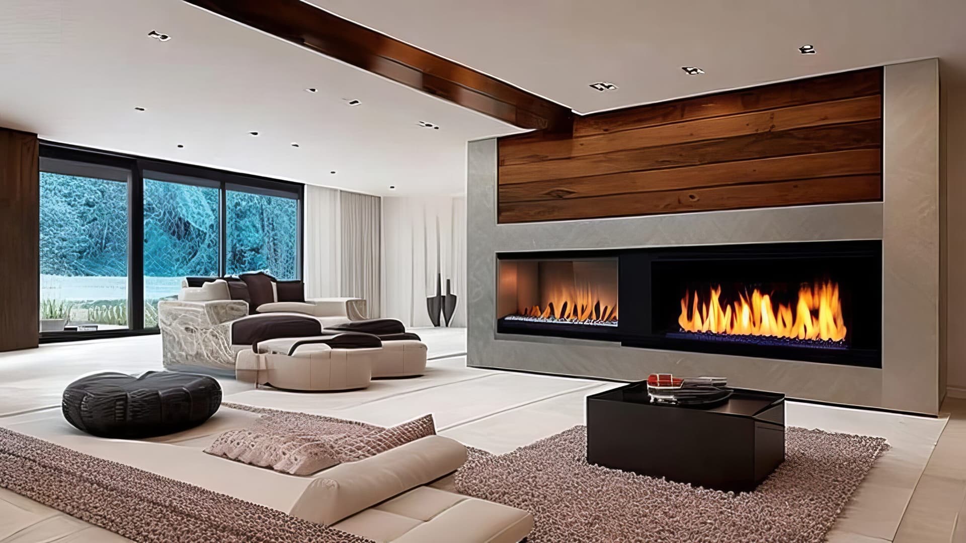 Spacious modern living room cleaned by Magic Cleaning